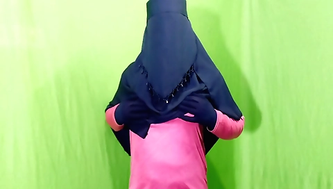 Indian solo girl with a beautiful face in a small house