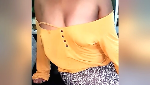 Sexy indian step-sister shakes her legs in the kitchen