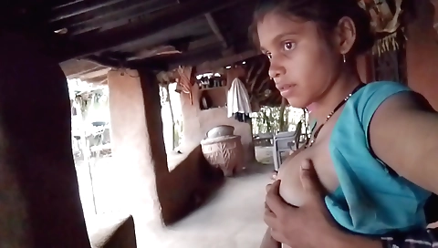 Hot indian brunette teen getting her big tits fucked