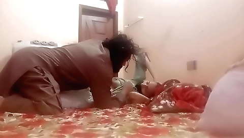 Amateur brunette in a tight red bikini fucks ass hole 2