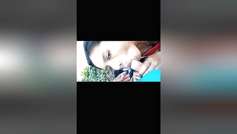 Indian bitch going to be filmed during outdoor urination