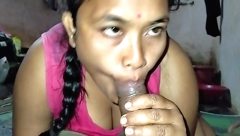 Indian babe sucks her husband and then gets pounded
