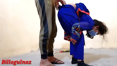 Busty brunette amateur chick in the kitchen fucking