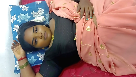 Wife fucks her stepsister husband with her hands and a dildo