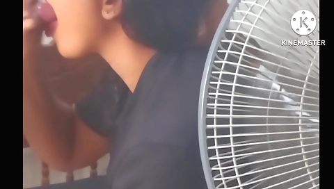 A big black dude fucks a sexy babe in colorful outfit