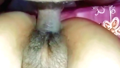 Indian hairy woman takes off clothes to fuck in bed