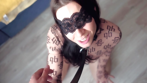 Amateur brunette takes a hit to her round ass in a hardcore sex scene