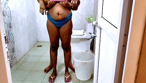 Amateur shower with my ex-wife showing me how to do it