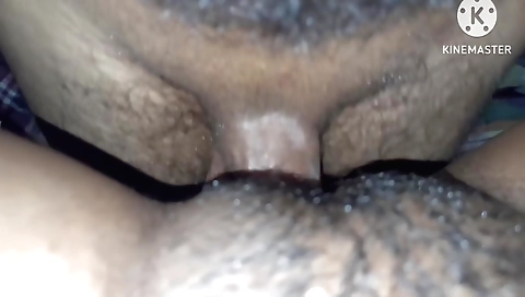 Indian brunette with a perfect body shows her hairy pussy