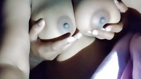 Busty indian babe with huge boobs is fucked on webcam