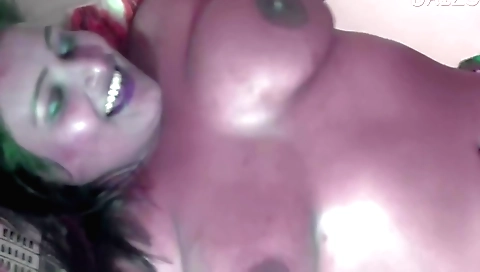 Busty brunette milf with big tits fucked in hotel room