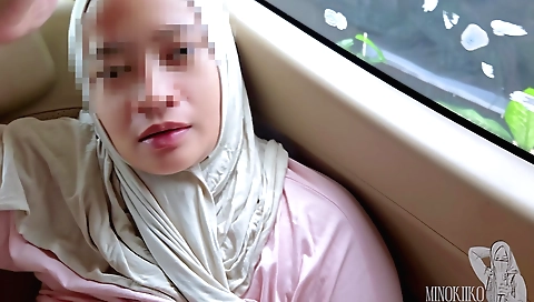 Indian teen in car with stepbrother cum in the car