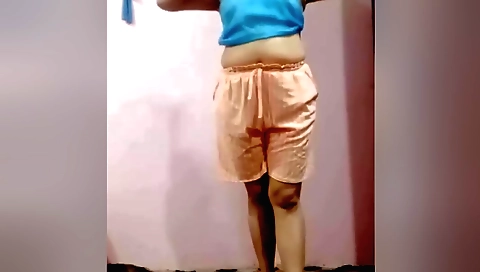 Amateur blonde is playing with her hair in front of web cameras