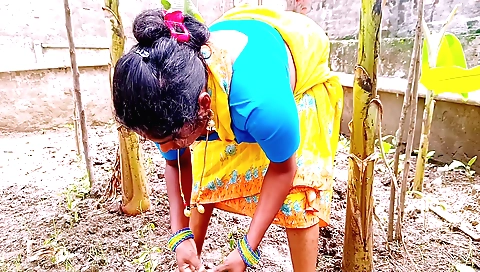 Outdoor mature brunette amateur doggy-stall threesome