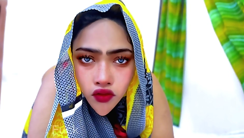 Chubby brunette fucked stepbrother's throbbing cock