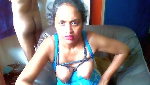 Amateur indian brunette is on the beach playing with a toy