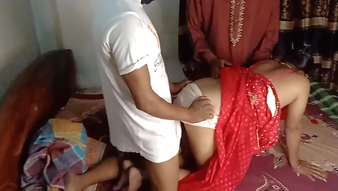 Indian stepbrother fucks a stepmom and her stepdaughter