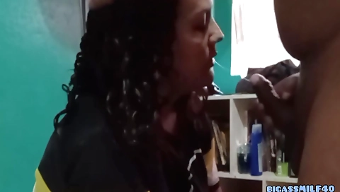 Curly Indian babe with big natural tits fucks a black dude