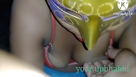 A sexy desi girl is on top of a man in an amateur vid