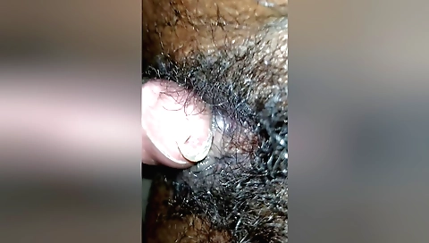 Indian hairy girl with a shaved pussy fucks and rides