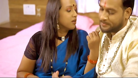 Indian babe in a sexy leather dhoti and a sexy dress