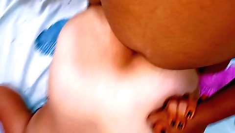 Indian girl in her 20s in her underwear plays with her breasts