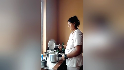 Brunette mature movie showing off cute natural curves