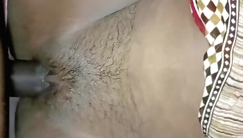 Busty babe in a new house fucked in her hairy cunt