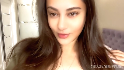 Indian solo video with beautiful brunette with a hairy pussy