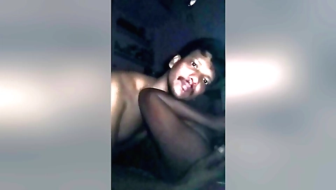 Amateur brunette 18+ enjoys getting her shaved pussy fingered