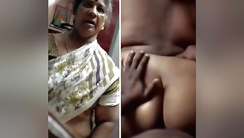 Indian granny with a big ass shows her natural body