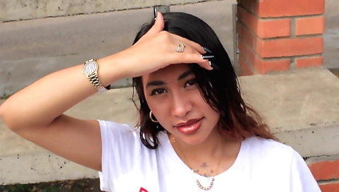 Indian big tits amateur brunette fucking a stranger