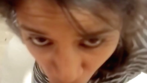 Hot brunette babe is fucked on the bed and we get to see her lips