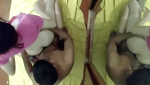 A blonde 18+ amateur milf fucks a cock in her hairy pussy