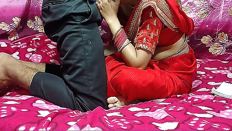 Indian schoolgirl is very happy to teach her friend