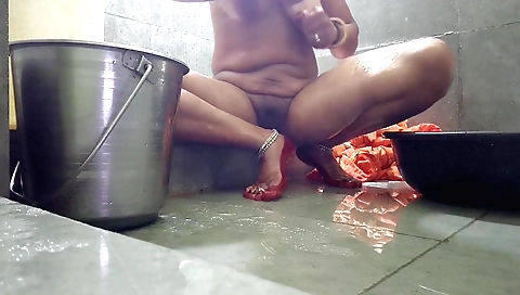 Indian hottie is naked and her hairy pussy is being played by a guy