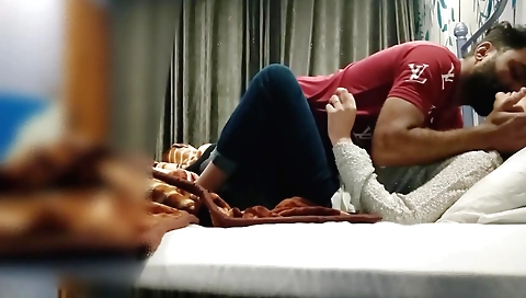 Cute brunette college girlfriend having a conversation