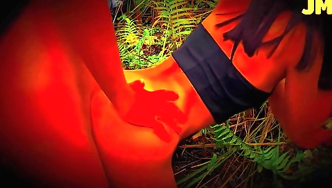 Indian babe gets fucked in her hot pussy in the jungle