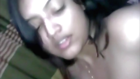 Indian amateur blonde girl playing around in her room